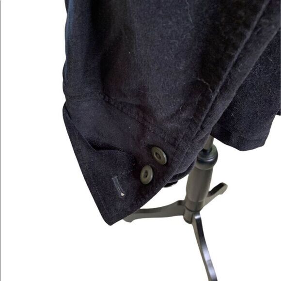 Talbots black stretch velvet peacoat unlined size 8-10 petite. Perfect weight - Picture 9 of 9